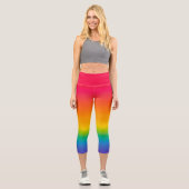 Prism Light - Vibrierender Regenbogen Kunst Capri Leggings (Vorderseite)