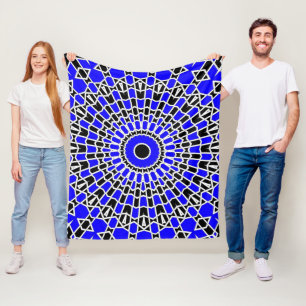 Prism Mandala ( Blau ) Fleecedecke