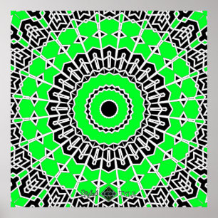 Prism Mandala ( Grün ) Poster