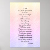 'Prism of rainbows' Gedicht Art Poster (Vorne)