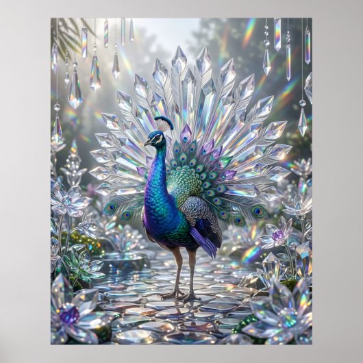 Prism Pfau Kristallgarten Poster (Vorne)