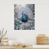 Prism Pfau Kristallgarten Poster (Küche)