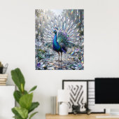 Prism Pfau Kristallgarten Poster (Heimbüro)