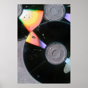 Prism Rhythm: Y2K Retro CD & Irideszente Lichtkuns Poster