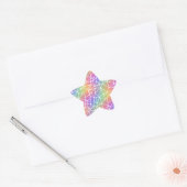 Prism Synapse Netz - Regenbogennetz : Stern-Aufkleber (Umschlag)