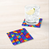 Prism Tile Rechteckiger Pappuntersetzer (Vor Ort)