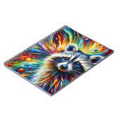 Prism-Waschbär-Burst-Notizbuch Notizblock (Linke Seite)