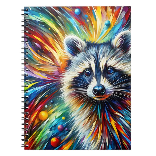 Prism-Waschbär-Burst-Notizbuch Notizblock (Vorderseite)