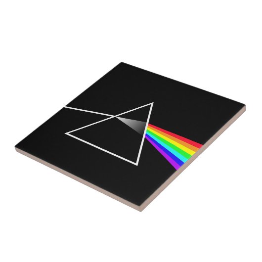 Prisma Licht Refraktion Farbspektrum Regenbogen Ph Fliese (Seite)