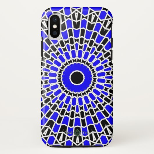 Prisma-Mandala (blau) Case-Mate iPhone Hülle (Rückseite)
