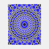Prisma-Mandala (blau) Fleecedecke (Vorderseite)