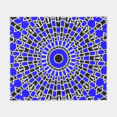 Prisma-Mandala (blau) Fleecedecke (Vorderseite (Horizontal))