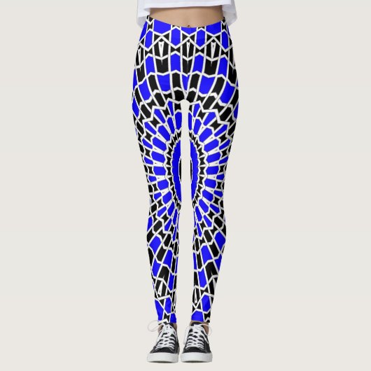 Prisma-Mandala (blau) Leggings (Vorderseite)