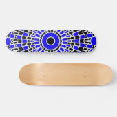 Prisma-Mandala (blau) Skateboard (Horizontal)
