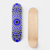 Prisma-Mandala (blau) Skateboard (Vorderseite)