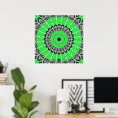 Prisma-Mandala (Grün) Poster (Heimbüro)