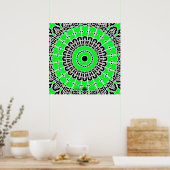 Prisma-Mandala (Grün) Poster (Küche)