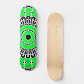 Prisma-Mandala (Grün) Skateboard (Vorderseite)