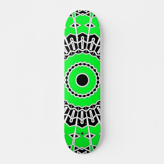Prisma-Mandala (Grün) Skateboard (Vorne)