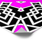Prisma-Mandala (Rosa) Poster (Ecke)