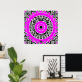 Prisma-Mandala (Rosa) Poster (Heimbüro)