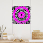 Prisma-Mandala (Rosa) Poster (Küche)