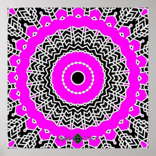 Prisma-Mandala (Rosa) Poster