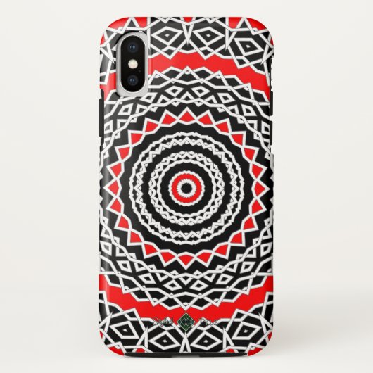 Prisma-Mandala (rot) Case-Mate iPhone Hülle (Rückseite)