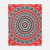 Prisma-Mandala (rot) Fleecedecke (Vorderseite)
