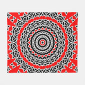 Prisma-Mandala (rot) Fleecedecke (Vorderseite (Horizontal))