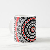 Prisma-Mandala (rot) Kaffeetasse (Vorderseite Links)