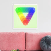 Prisma Pyramide Grüne Leinwand Wand an Wand Kunst (Insitu (Wohnzimmer))