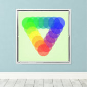 Prisma Pyramide Grüne Leinwand Wand an Wand Kunst (Insitu (Holzboden))