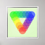 Prisma Pyramide Grüne Leinwand Wand an Wand Kunst (Vorderseite)