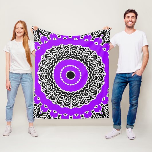 PrismaMandala (lila) Fleecedecke (Beispiel)