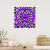 PrismaMandala (lila) Poster (Küche)