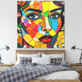 "Prismara" - Fragmente ihrer Flamme Leinwanddruck (Insitu (Schlafzimmer))