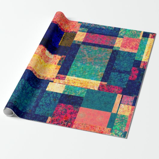 Prismatic Blocks – Modern Abstract Geometric Geschenkpapier (Ungerollt)