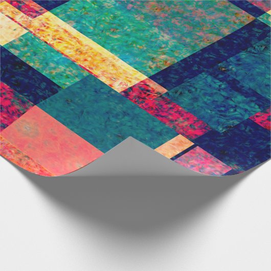 Prismatic Blocks – Modern Abstract Geometric Geschenkpapier (Ecke)
