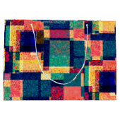 Prismatic Blocks – Modern Abstract Geometric Große Geschenktüte (Rückseite)