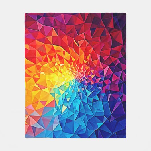 Prismatic Chaos Digital Grid Design Fleecedecke (Vorderseite)