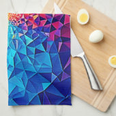 Prismatic Chaos Digital Grid Design Geschirrtuch (Viertel Falte)