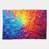 Prismatic Chaos Digital Grid Design Geschirrtuch (Horizontal)