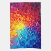 Prismatic Chaos Digital Grid Design Geschirrtuch (Vertikal)