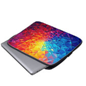 Prismatic Chaos Digital Grid Design Laptopschutzhülle (Vorne Knopf)
