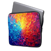 Prismatic Chaos Digital Grid Design Laptopschutzhülle (Vorderseite Links)