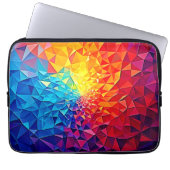 Prismatic Chaos Digital Grid Design Laptopschutzhülle (Vorderseite)