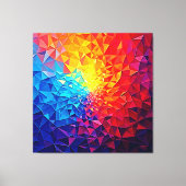 Prismatic Chaos Digital Grid Design Leinwanddruck (Vorderseite)