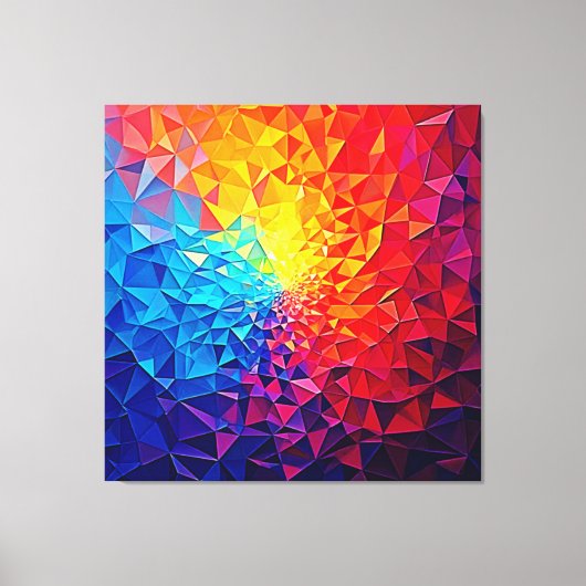 Prismatic Chaos Digital Grid Design Leinwanddruck (Vorderseite)