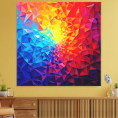 Prismatic Chaos Digital Grid Design Leinwanddruck (Insitu (Wohnzimmer))